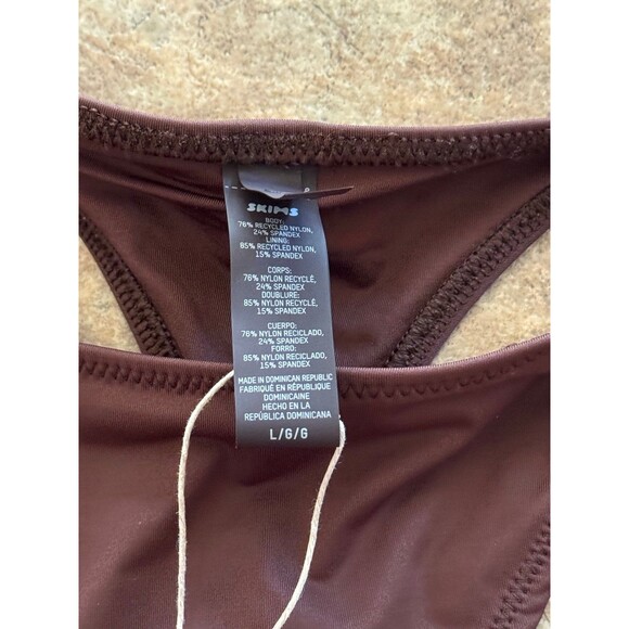 Skims Signature Swim Thong Cocoa Large - Picture 10 of 10